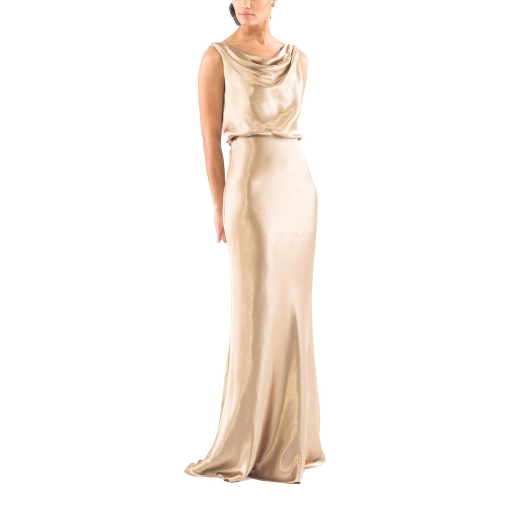 Jenny Yoo Madelyn charmeuse brushed gold